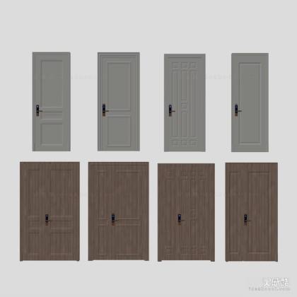 简欧入户防盗门 子母门 单开门 双开门组合丨