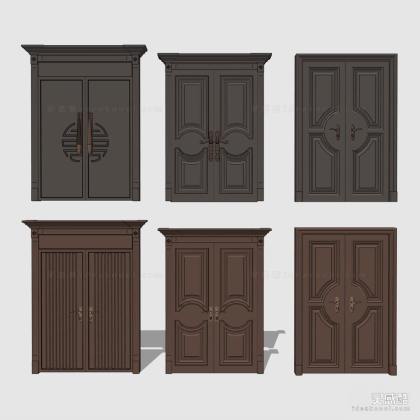 欧式双开大门防盗门 单元门大门 双开门组合丨