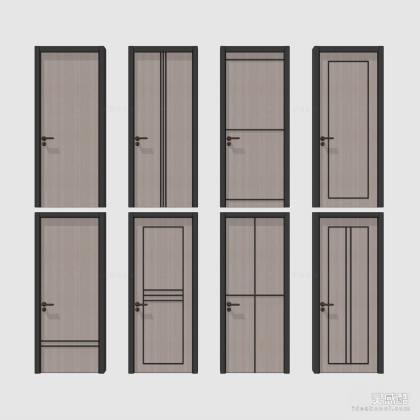 现代单开门 房门组合丨