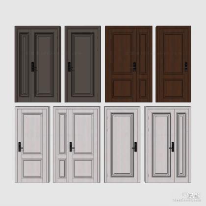 现代欧式密码防盗门 入户门 子母门 单开门组合丨