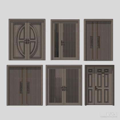 现代入户门双开门组合丨