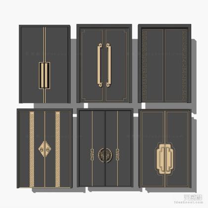 新中式双开门门组合丨