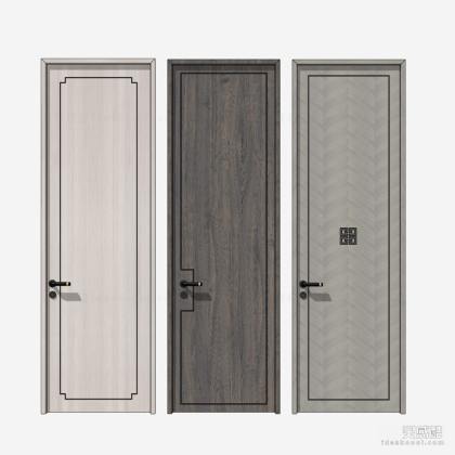 新中式门组合 单开门 木门组合丨