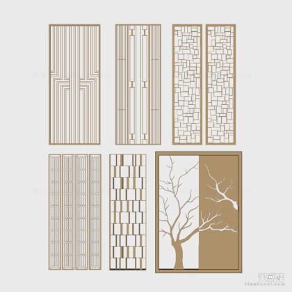 现代屏风隔断丨