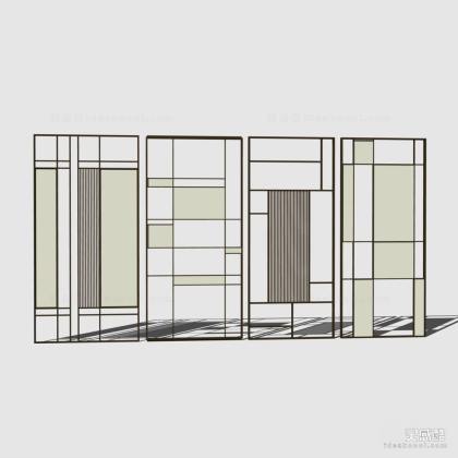现代屏风隔断丨