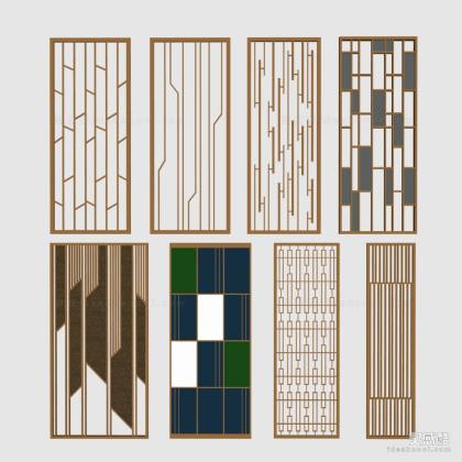 现代隔断屏风丨