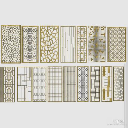 现代金属隔断屏风丨