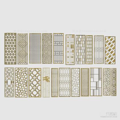 现代金属隔断屏风丨