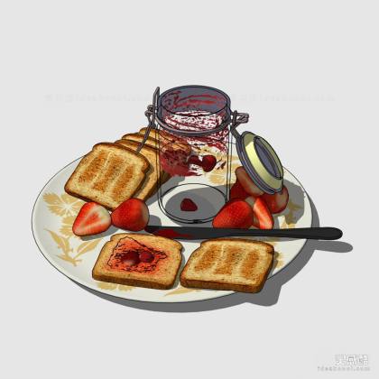 厨房摆件 面包丨