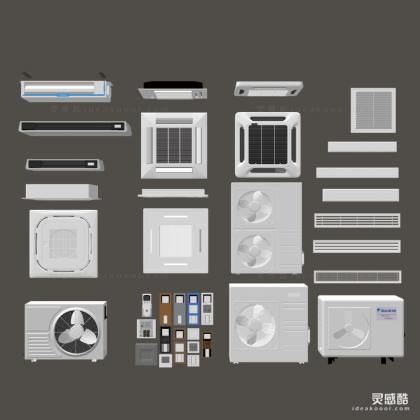 空调风口主机遥控器空调控制面板开关丨