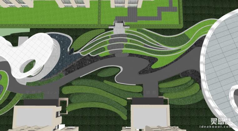 新中式风格宅间景观 大区景观丨