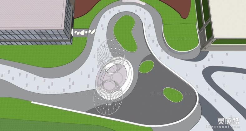 曲线风示范区景观丨