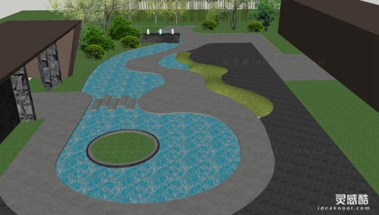 曲线风示范区景观丨