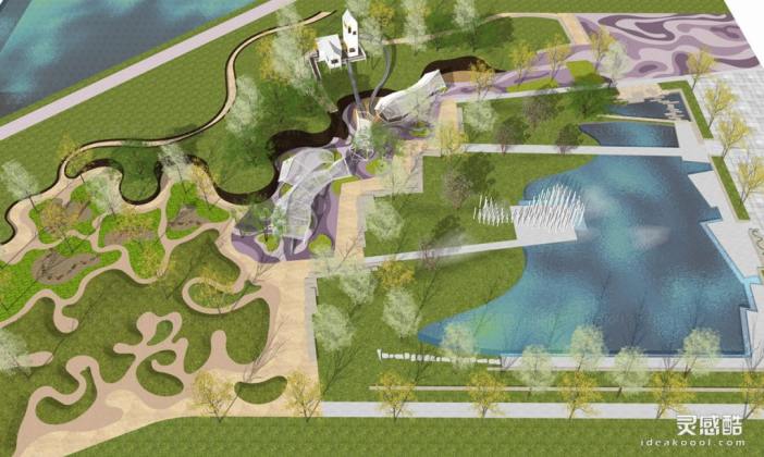 曲线生态公园景观丨