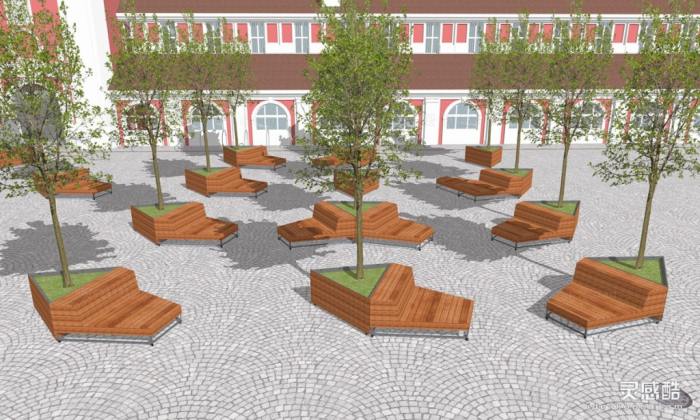 广场景观 树池座椅丨