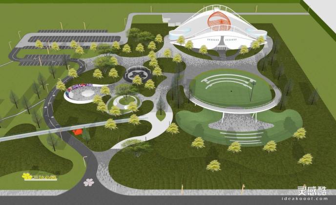 现代曲线公园景观丨