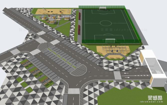 现代广场景观 运动公园丨