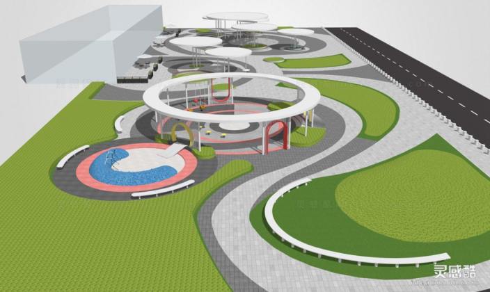 曲线风公园景观丨