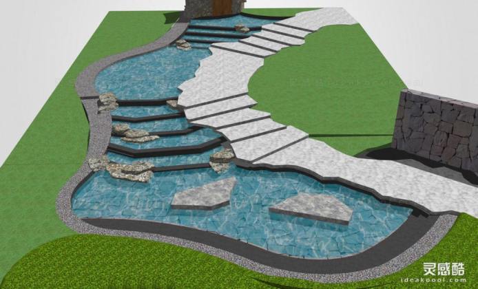 休闲园路水景景观丨