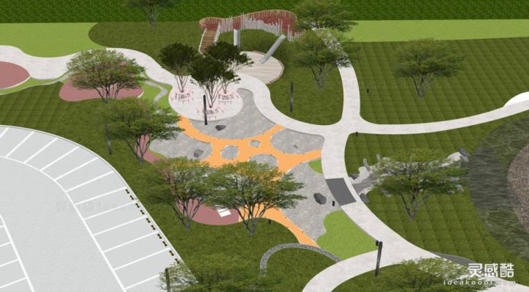 曲线风公园景观 公园节点丨
