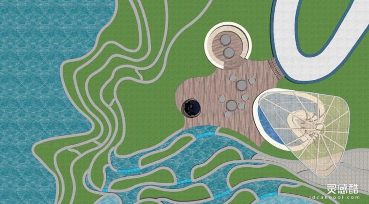 曲线风公园景观丨