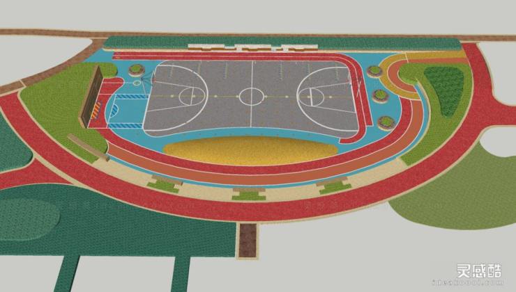 篮球场体育运动场地丨