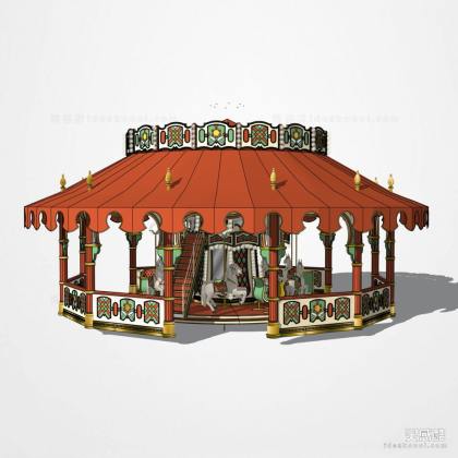 旋转木马娱乐设施丨