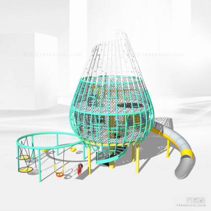 攀爬网滑梯秋千设施丨