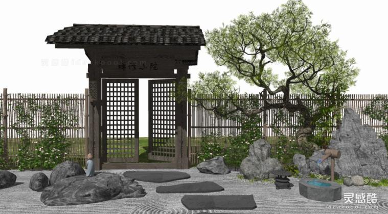 日式枯山水庭院景观丨