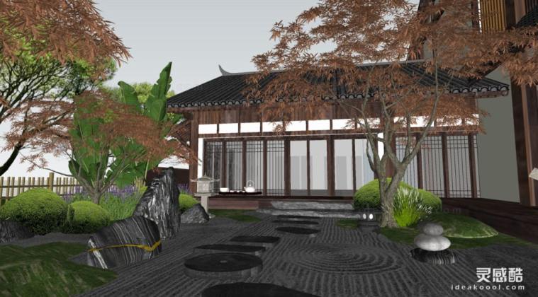 日式枯山水庭院景观丨