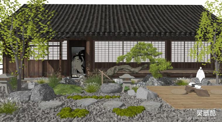 日式枯山水庭院景观丨