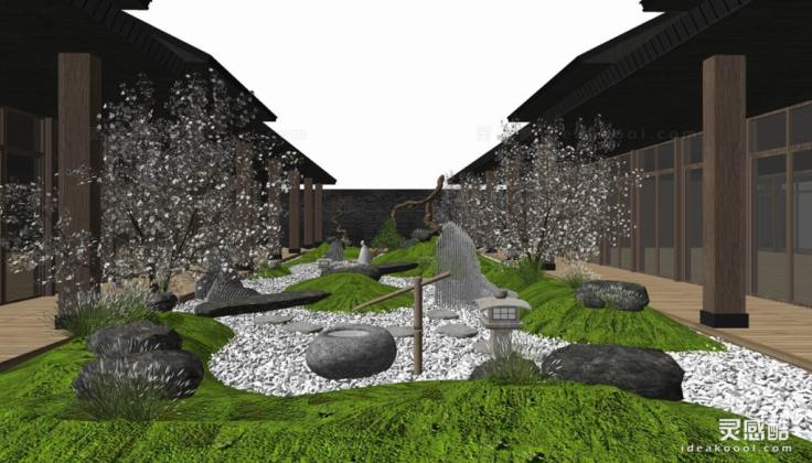日式枯山水庭院景观丨