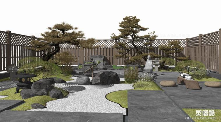 日式枯山水庭院景观丨