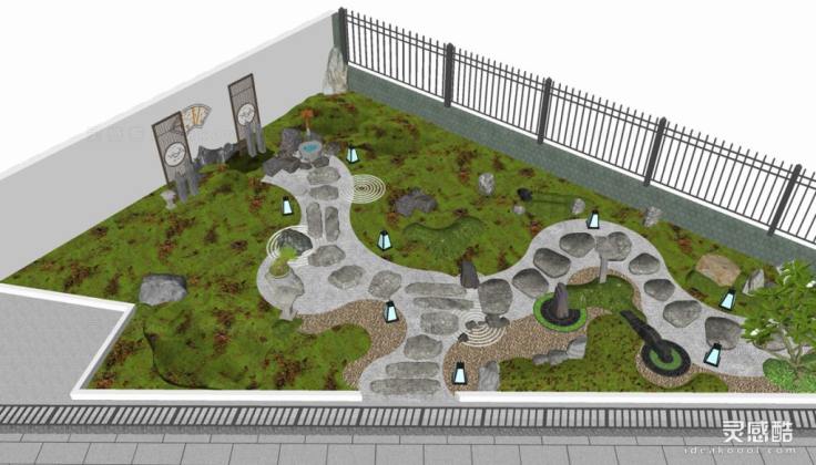 日式枯山水庭院景观丨