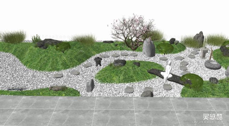日式枯山水庭院景观丨