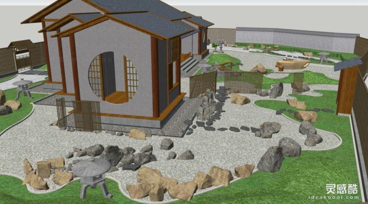 日式枯山水庭院景观丨