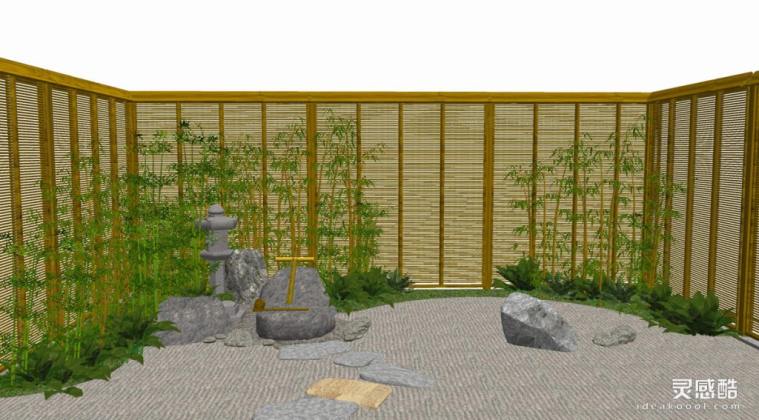 日式枯山水庭院花园景观丨