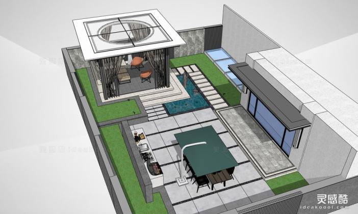 现代庭院花园景观丨