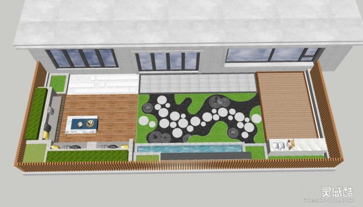 现代庭院花园景观丨