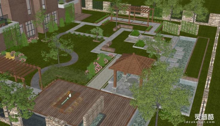 现代庭院花园景观丨