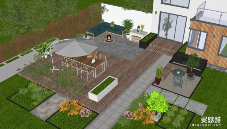 现代庭院花园景观丨