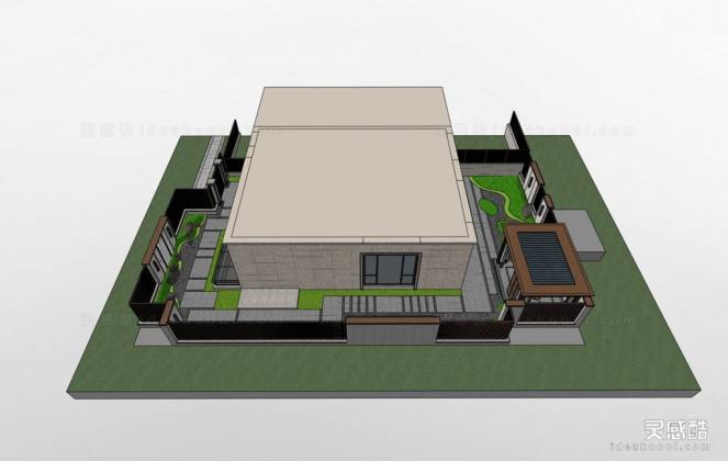 新中式庭院花园景观丨