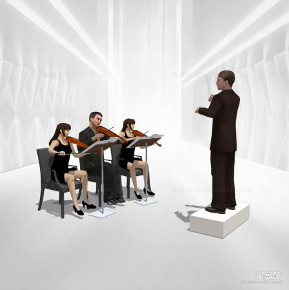 音乐会小提琴演奏人物丨