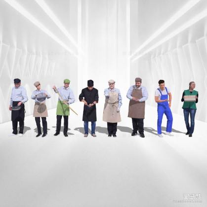 现代厨师 服务员人物丨