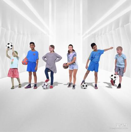 踢足球儿童小孩人物丨