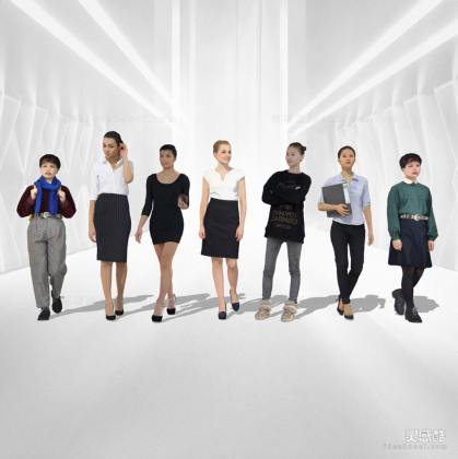 现代休闲人物 商务办公人物丨