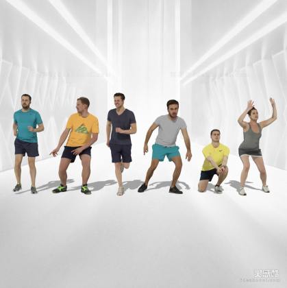 跑步人物 排球运动人物丨