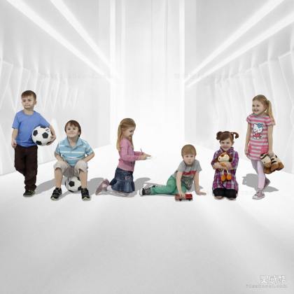 足球儿童小孩人物丨