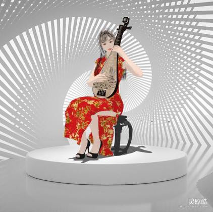 现代弹琵琶人物丨