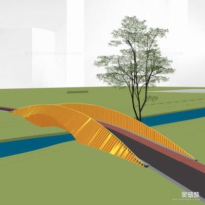现代景观桥丨